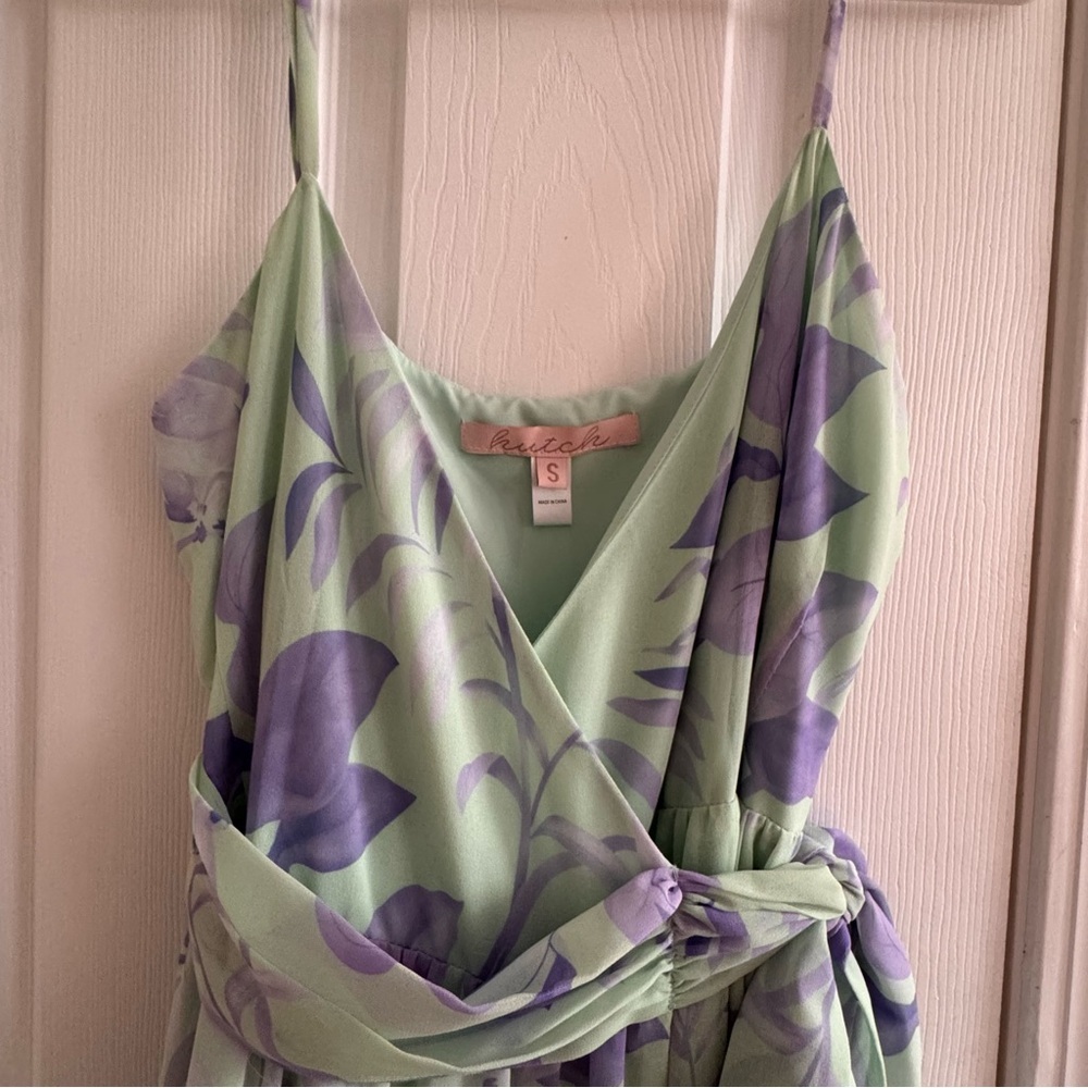HUTCH Imani Maxi Dress Patina Foliage Green/Lavender Size Small - Picture 4 of 15